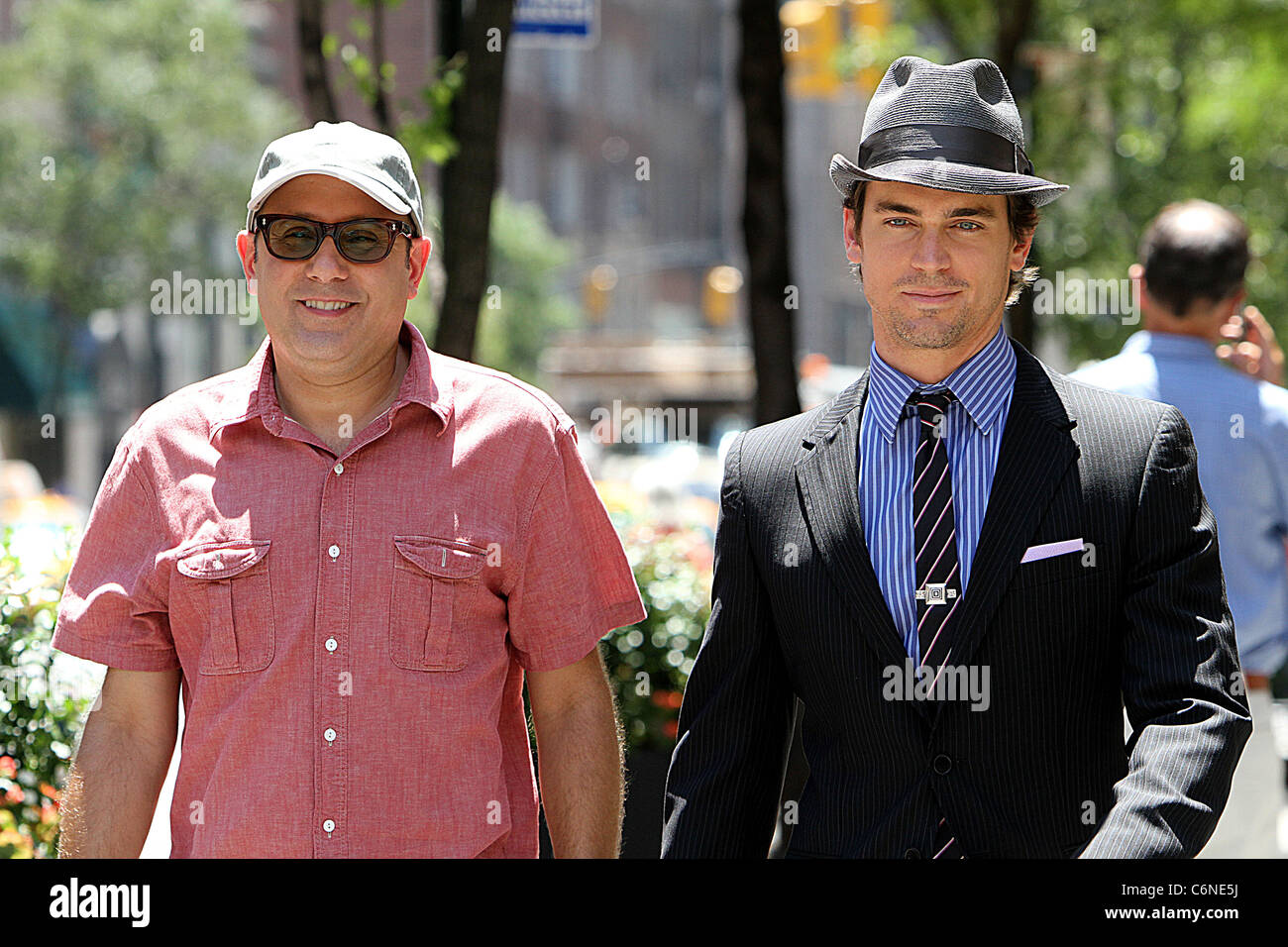 Willie Garson, Matt Bomer shooting on location for the 2nd season of