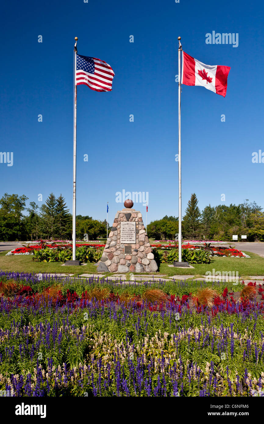 The International Peace Gardens park near Bottineau, North Dakota and