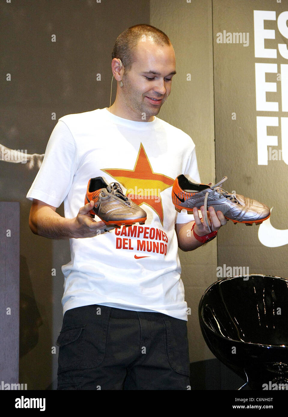 Andres Iniesta Barcelona's midfielder Andres Iniesta gives a press ...