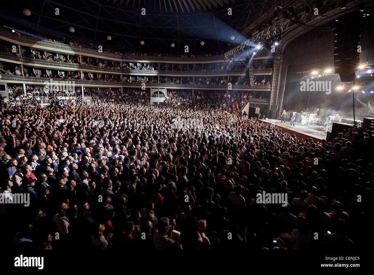 Crowd of fans watching Deep Purple, performing live at Coliseu dos Recreios  Lisbon, Portugal - 14.07.10 Stock Photo - Alamy