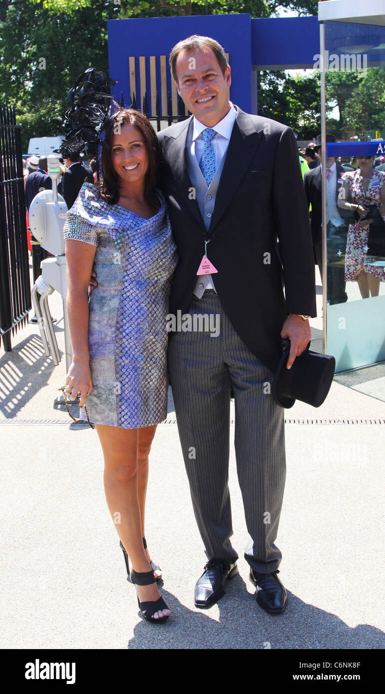 Peter Jones and his wife Tara Capp Royal Ascot ladies day Berkshire, England - 17.06.10 Stock Photo