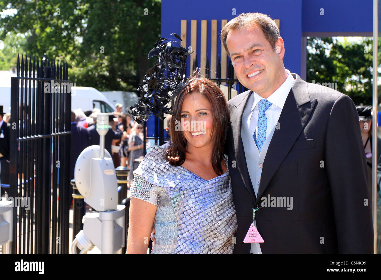 Peter Jones and his wife Tara Capp Royal Ascot ladies day Berkshire, England - 17.06.10 Stock Photo