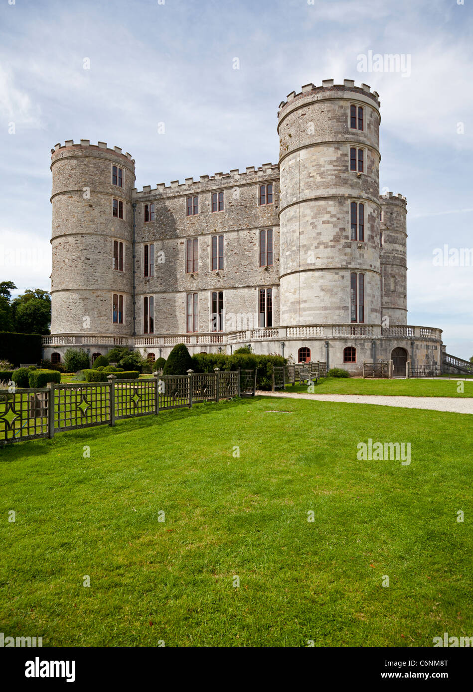 An exterior view of Lulworth Castle, built in the 17th Century by Thomas Howard. Stock Photo