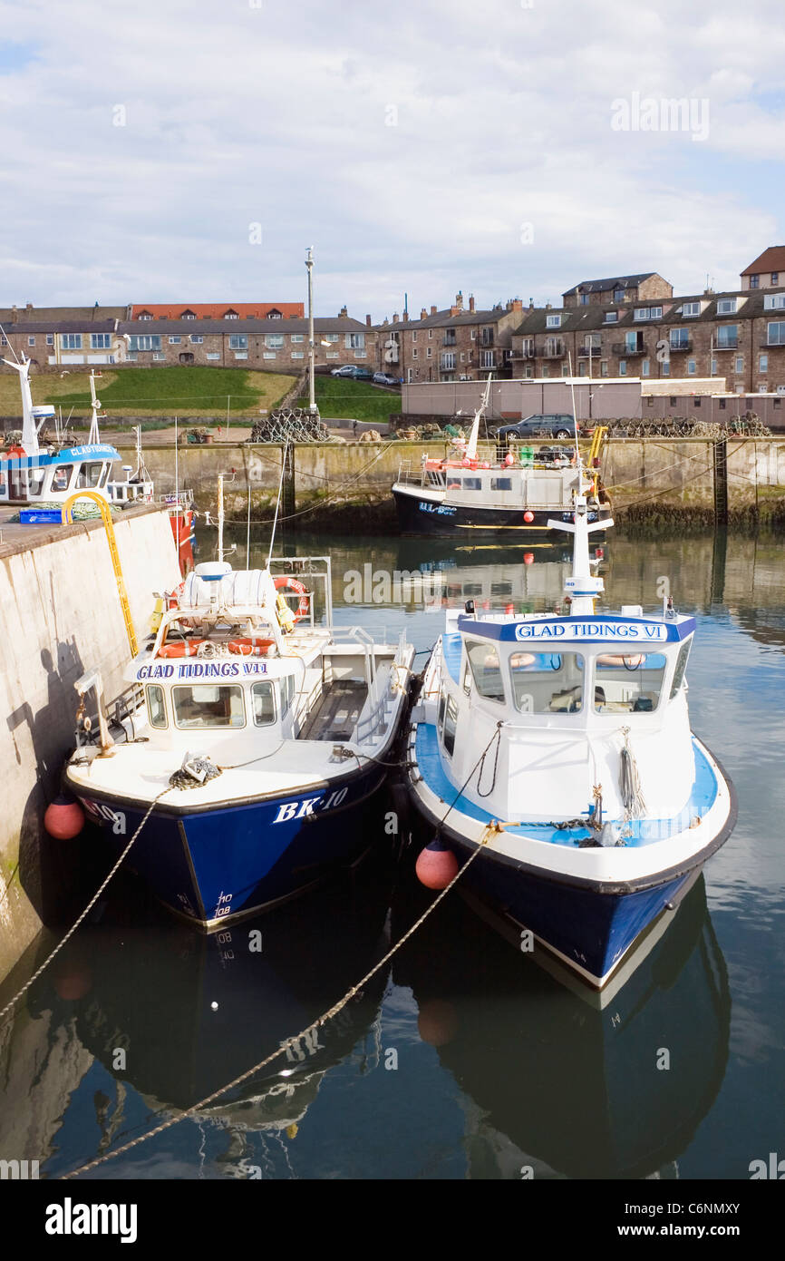 Seahouses, Northumberland, England. Fishing and excursion boats in the