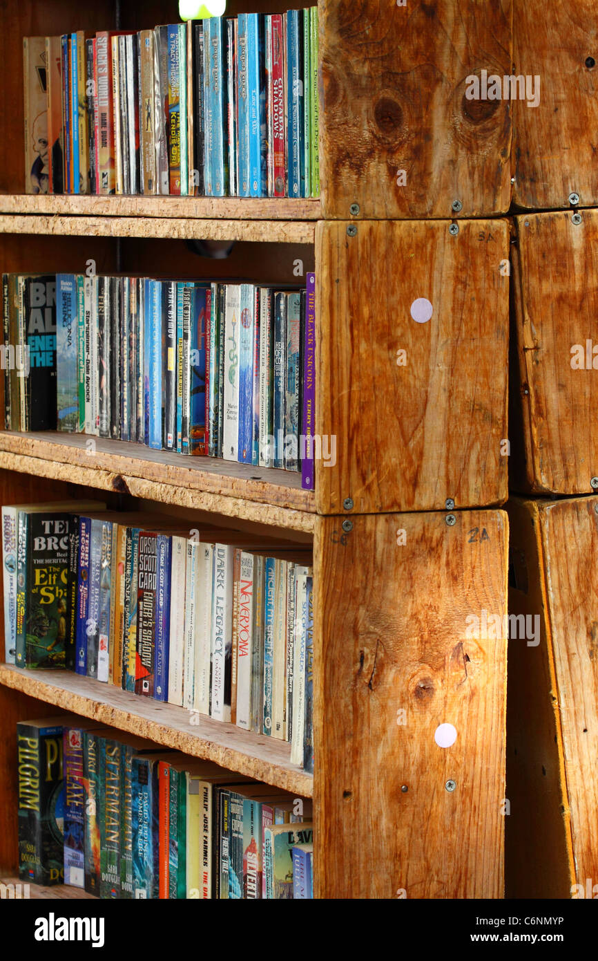 Bookshelf in library Stock Photo Alamy