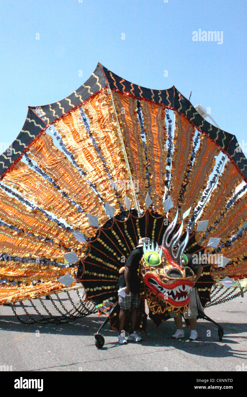 One of the floats participating in the Caribana festival in Toronto, held annually at the end of July Stock Photo