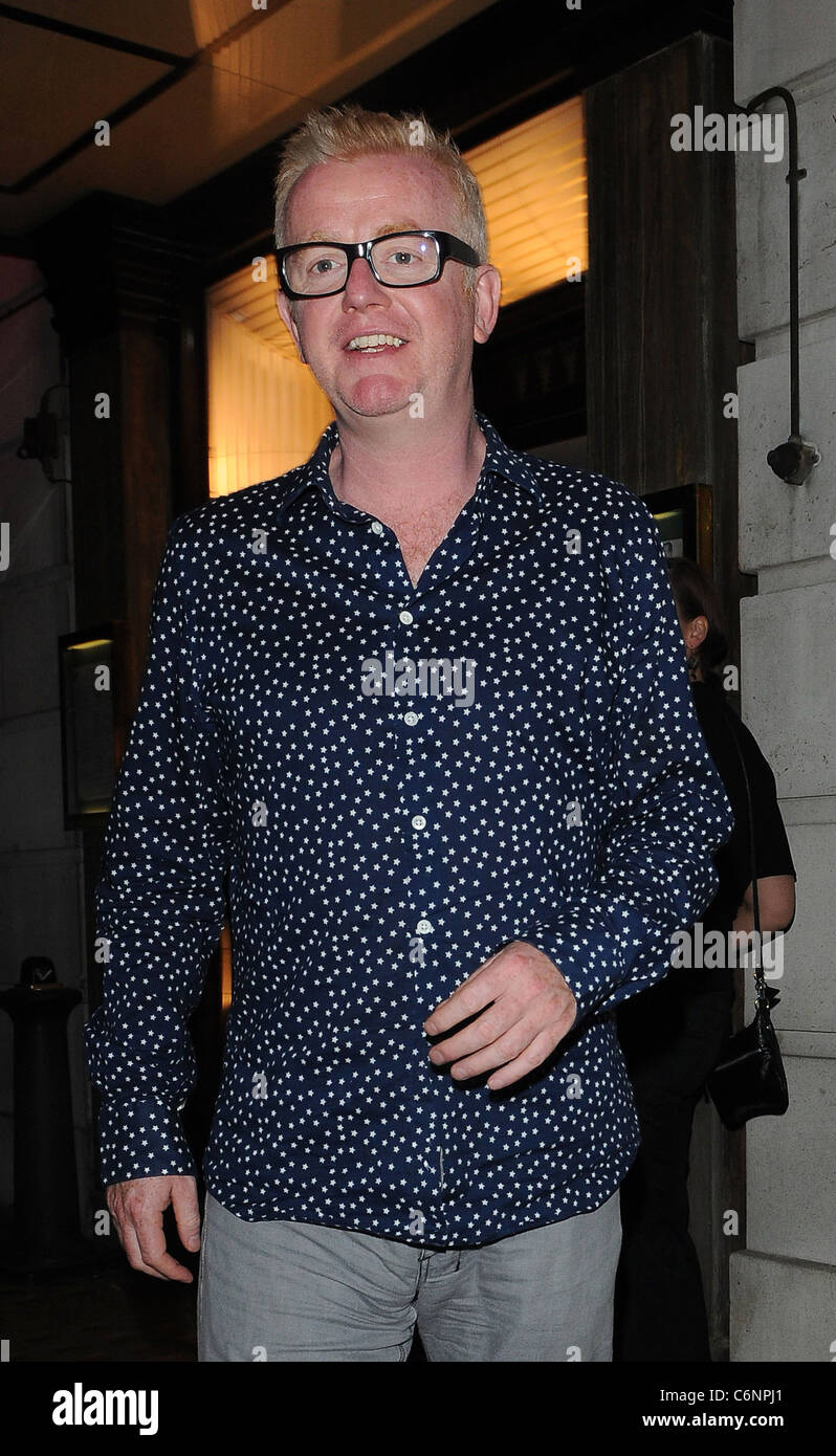 Chris Evans at Langan's Brasserie in Mayfair before heading straight to Groucho club in Soho London, England - 17.06.10 Craig Stock Photo