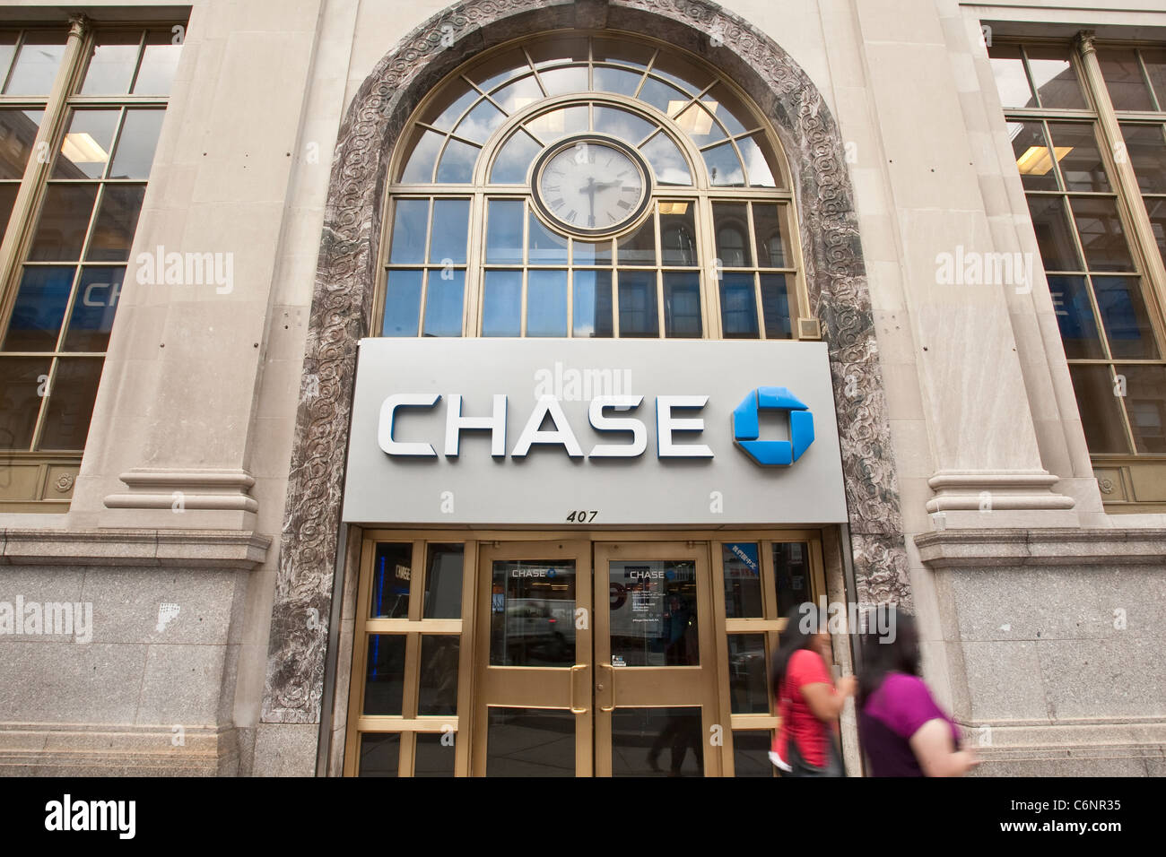 A Chase bank branch is pictured in New York City, NY Thursday August 4