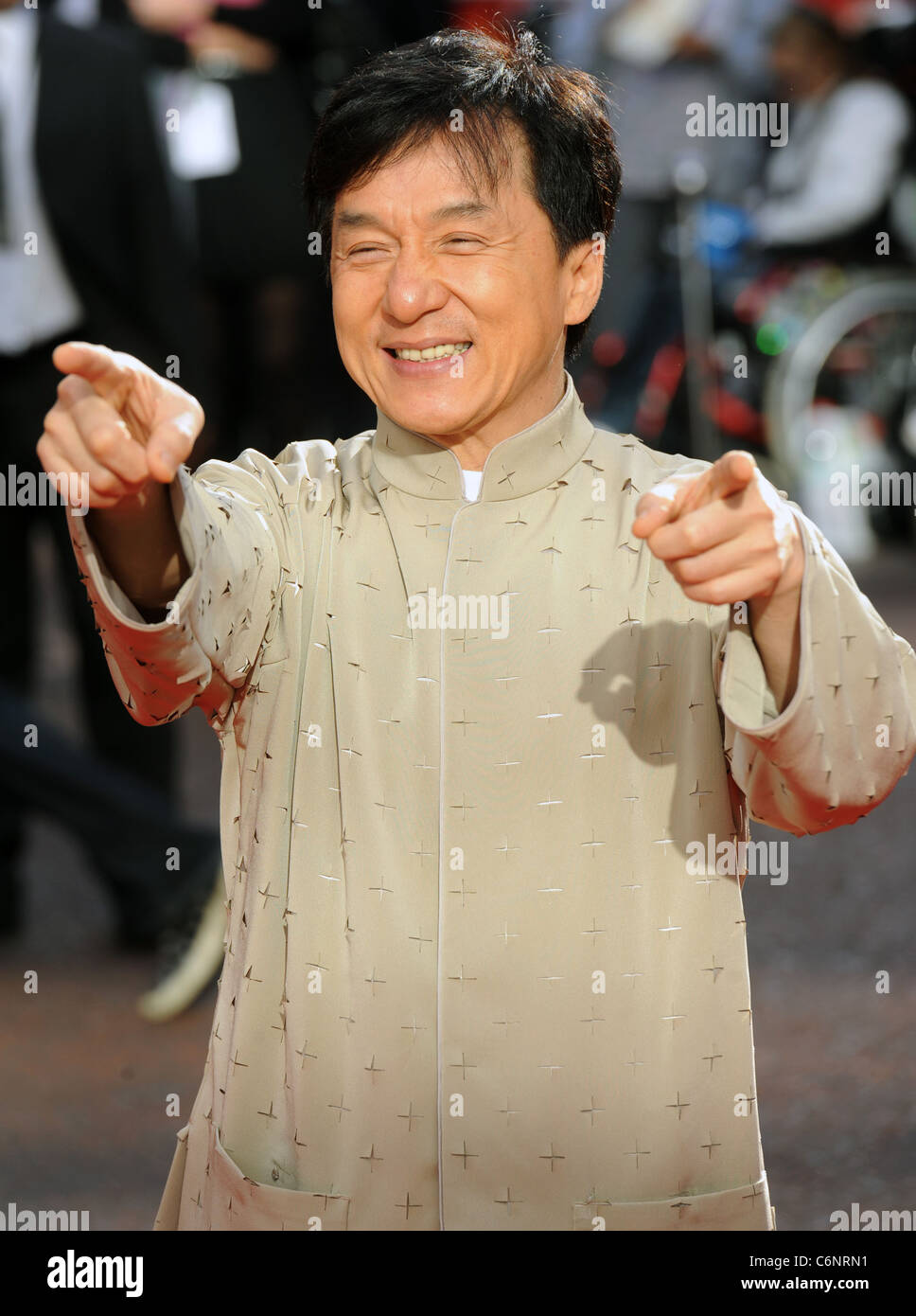 Jackie Chan UK film premiere of Karate Kid held at the Odeon cinema London, England - 15.07.10 Stock Photo