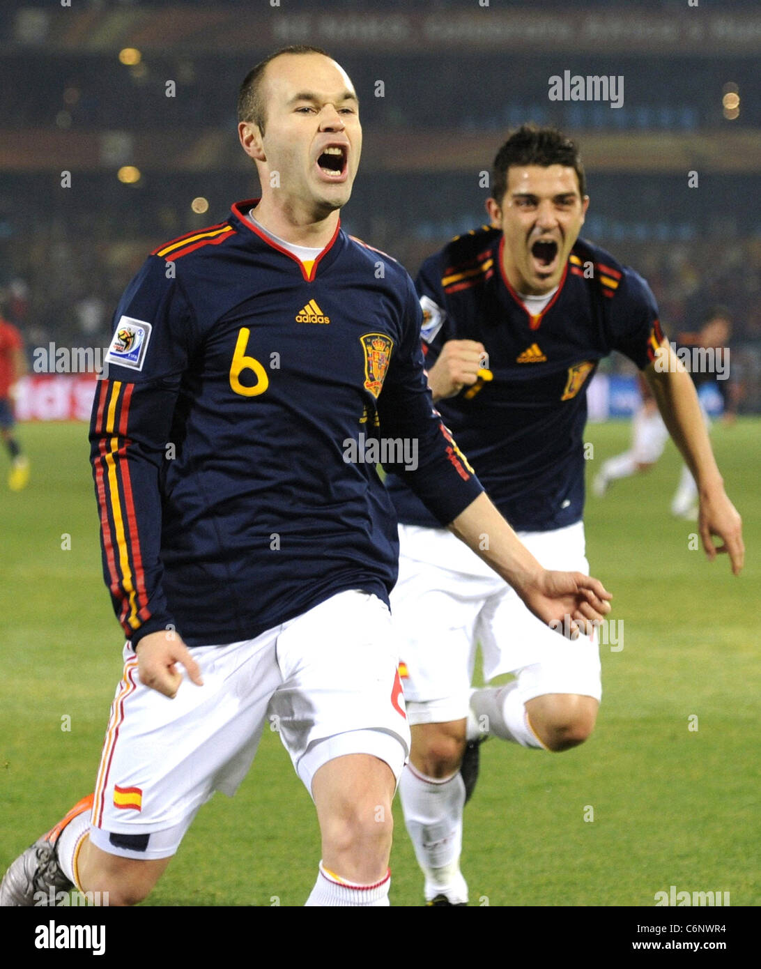 David Iniesta Spain midfielder Andres Iniesta celebrates with his teammate David ...