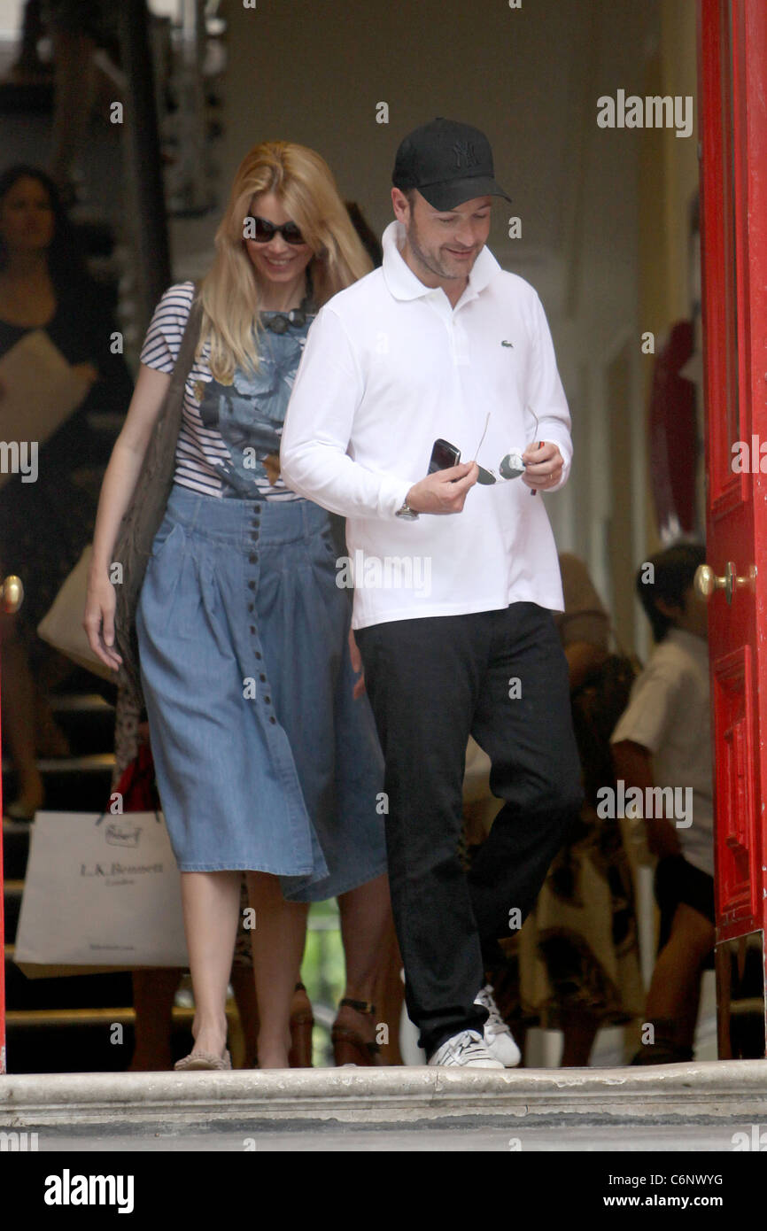 Claudia Schiffer and Matthew Vaughn after dropping their children at school on the last day of term London, England - 08.07.10 Stock Photo