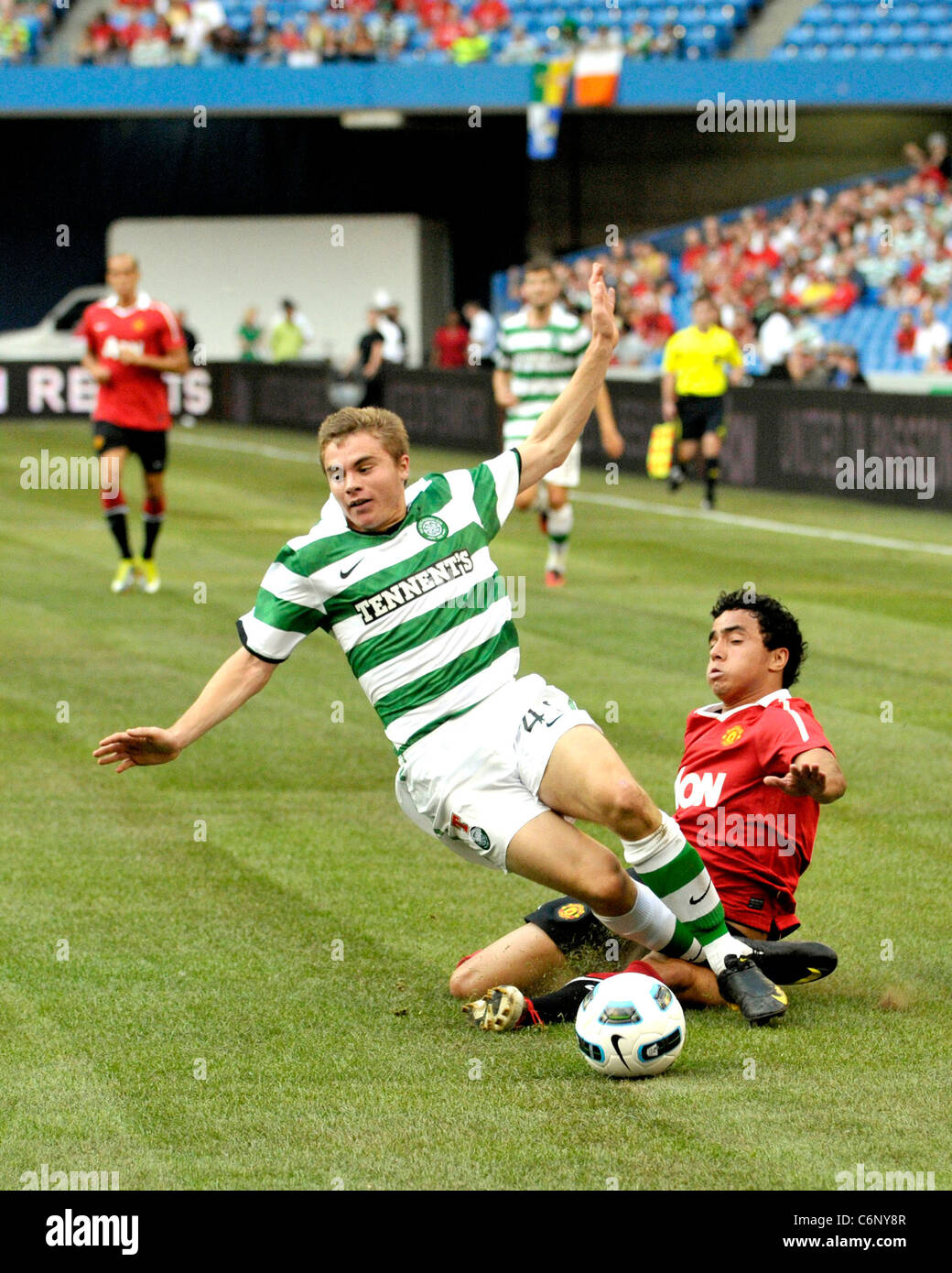 Celtic Fc Vs Manchester United Rafael and James Forrest Manchester United vs Celtic FC pre-season