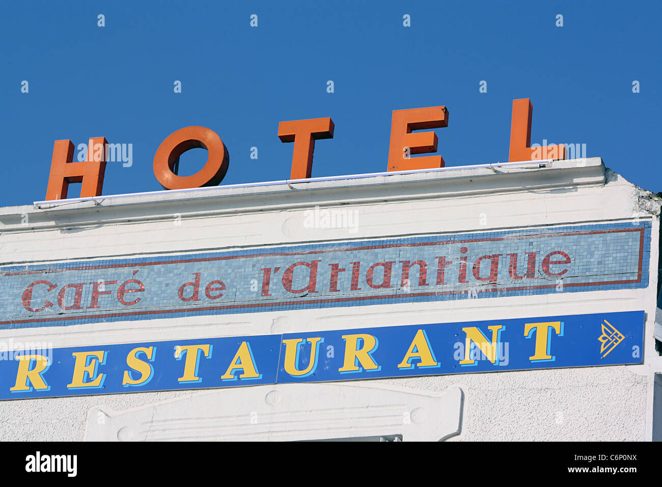 Hotel Atlantique, La Tranche-sur-mer, Vendée, France Stock Photo