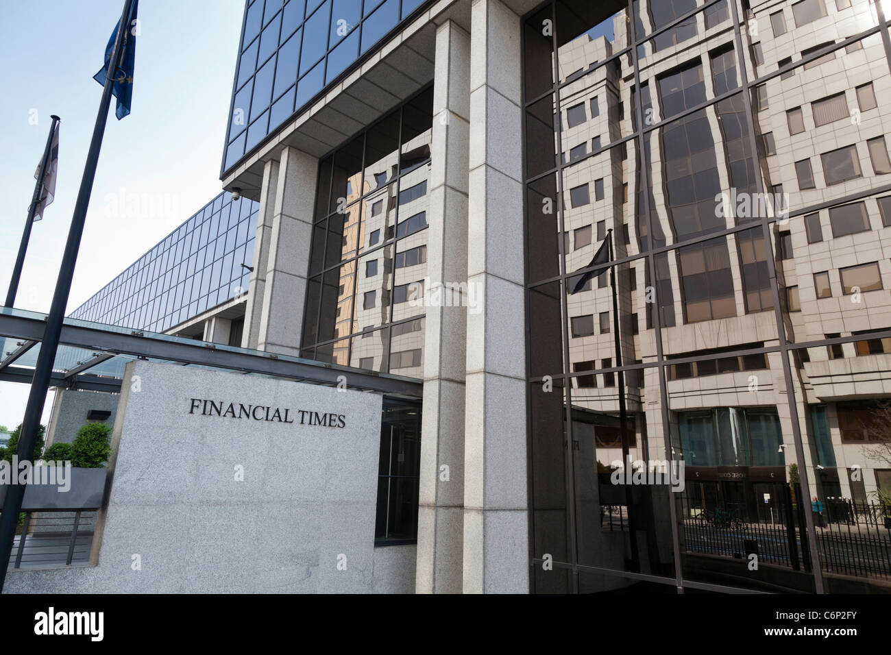 Front of the Financial Times (FT) building, London, England. Stock Photo