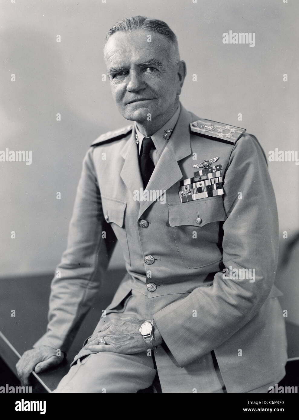 WILLIAM F. HALSEY Jnr  (1882-1959) US naval commander in the Pacific in WW2 Stock Photo