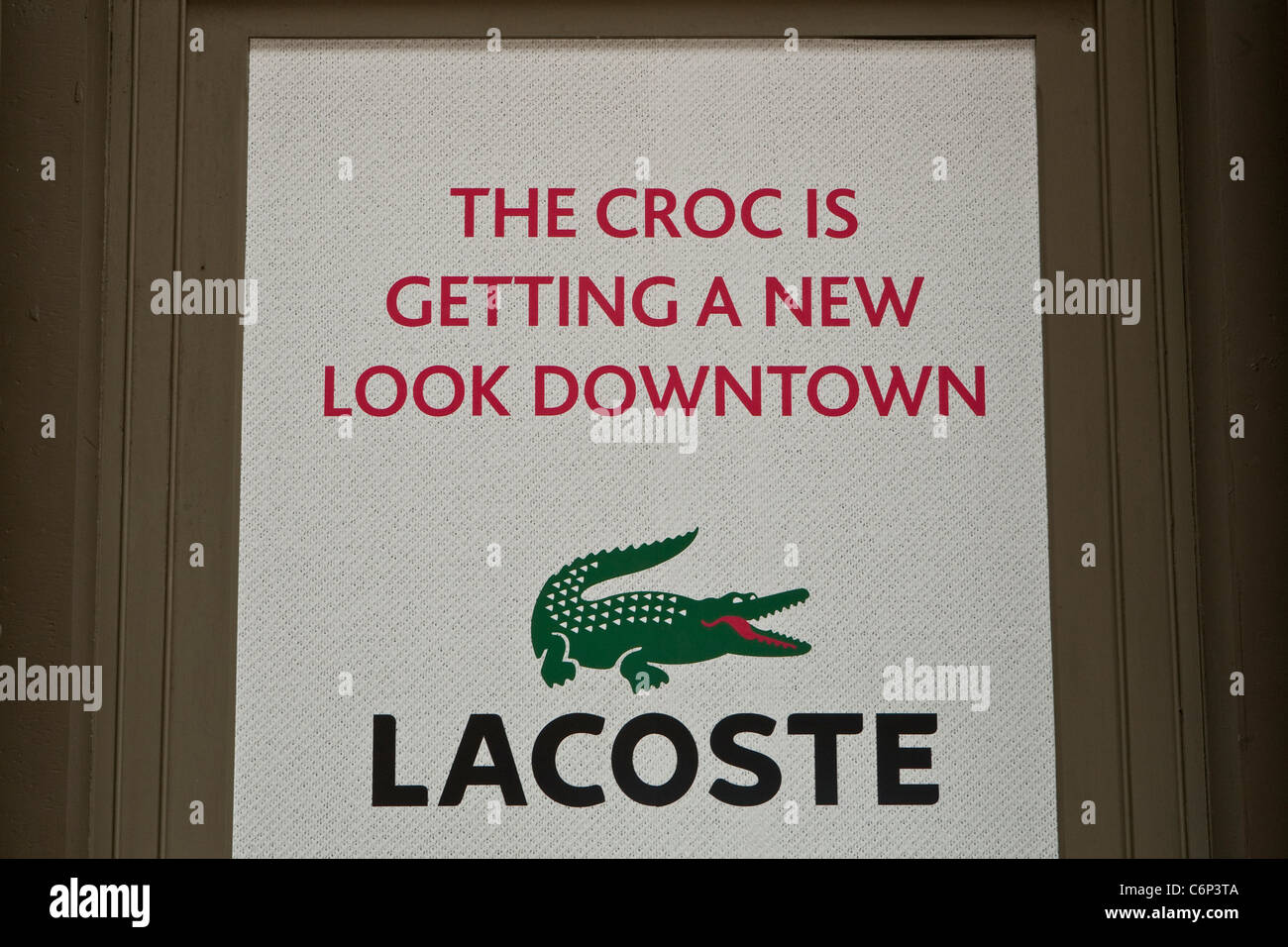 A Lacoste store is pictured in New York City, NY Thursday August 4, 2011. Stock Photo