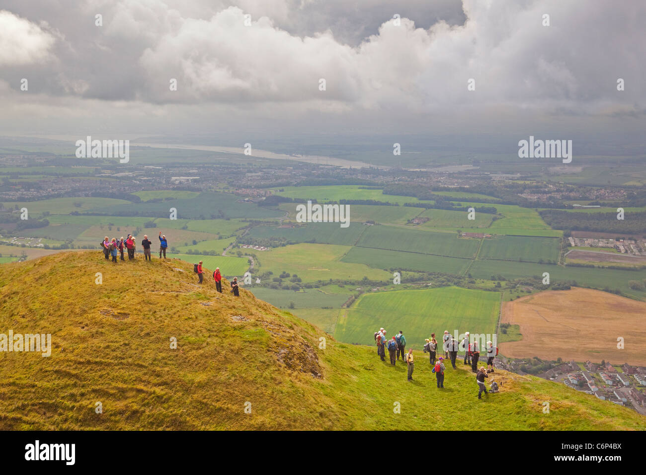 A Rambling Club in the Ochil Hills above Menstrie Stock Photo