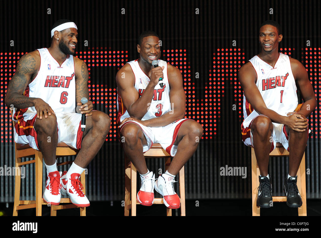 LeBron James & Wade & Bosh Welcoming Party with Miami Heat
