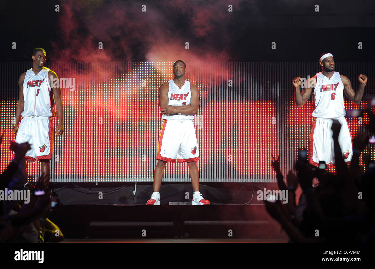 LeBron James & Wade & Bosh Welcoming Party with Miami Heat