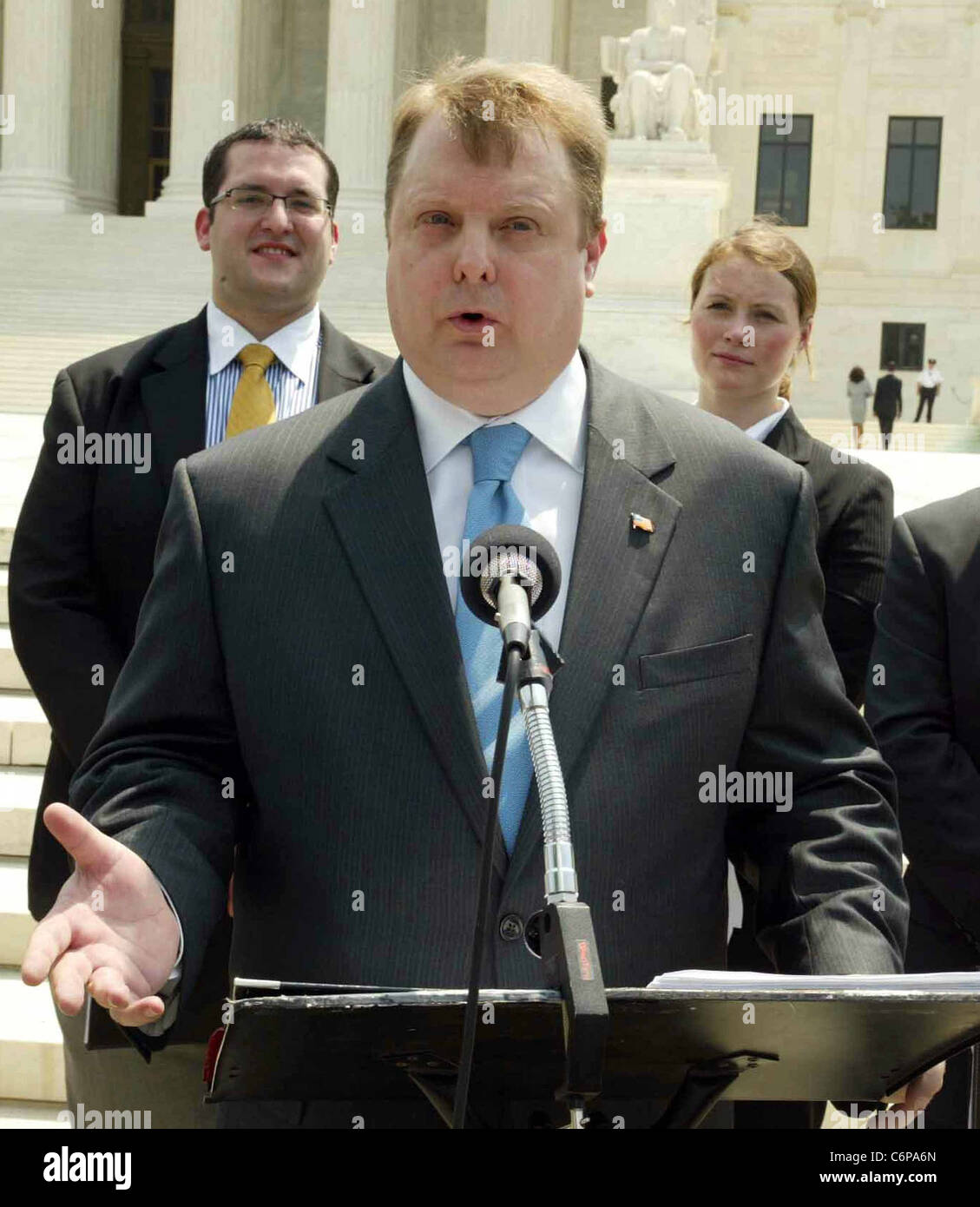 Tommy Sears, Executive Director for the Center for Military Readiness Young Americans for Freedom hold a press conference on Stock Photo