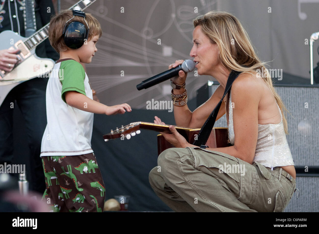 Sheryl Crow and son Wyatt Steven Crow Lilith Fair 2010 Calgary, Canada