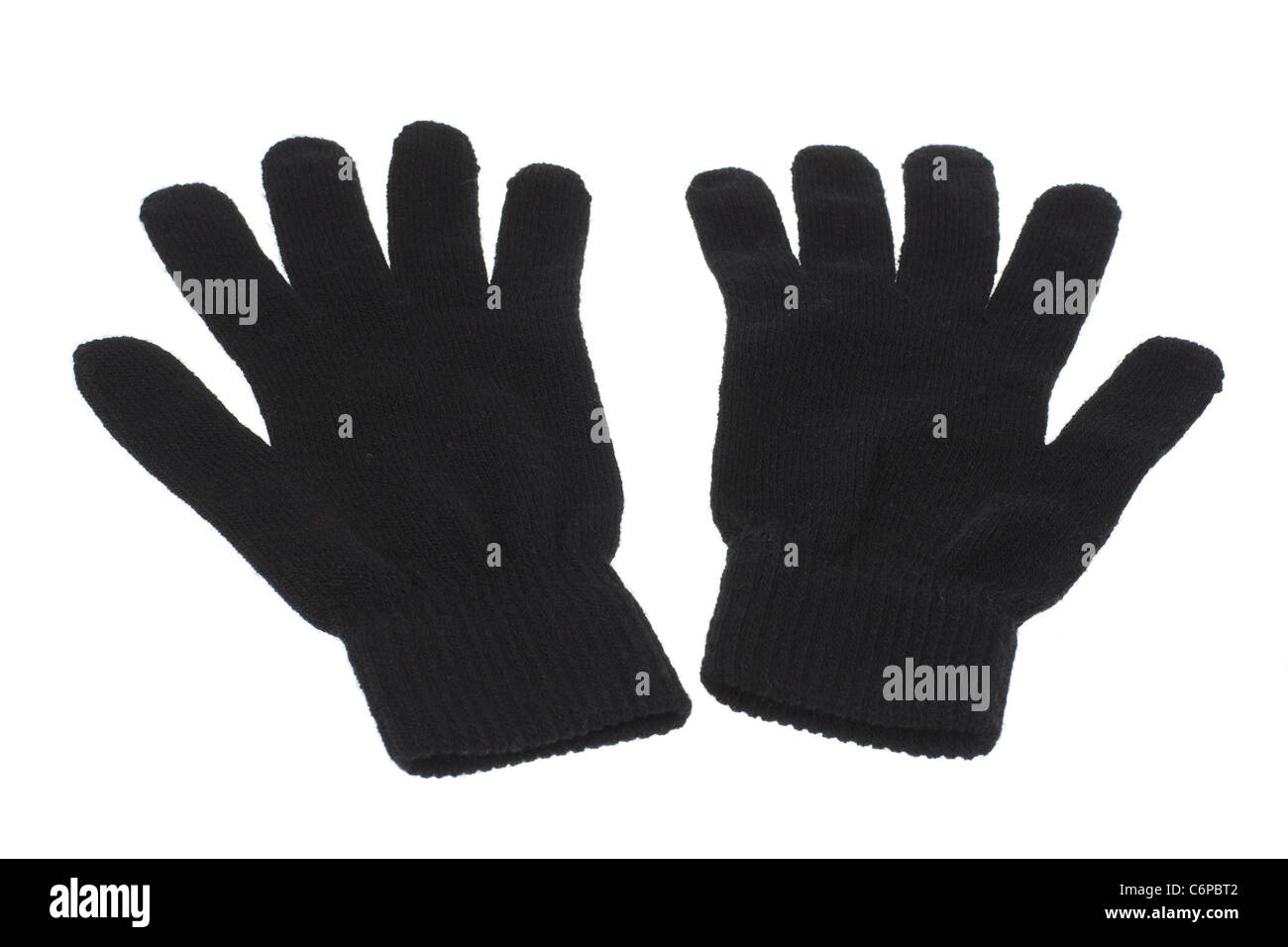 GLOVES IN BLACK MIX WHITE WOOL 454572