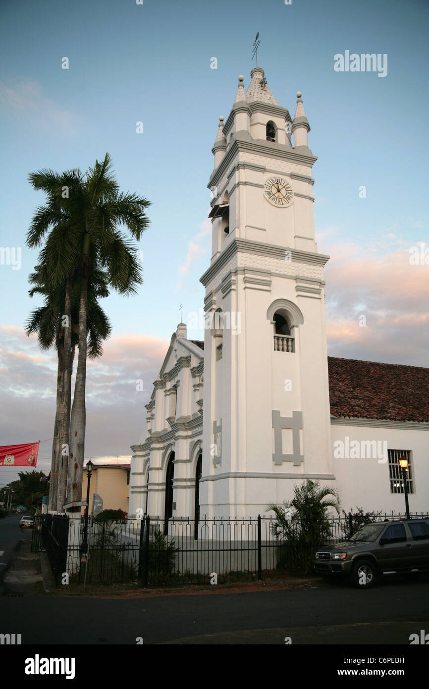 Views of the Church of Saint Atanasio, Villa de los Santos, Los Santos, Panamá. Stock Photo