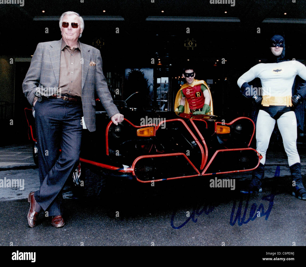 Iconic Batmobile tribute goes under the hammer at auction A tribute to one of the most iconic and distinctive film cars of all Stock Photo