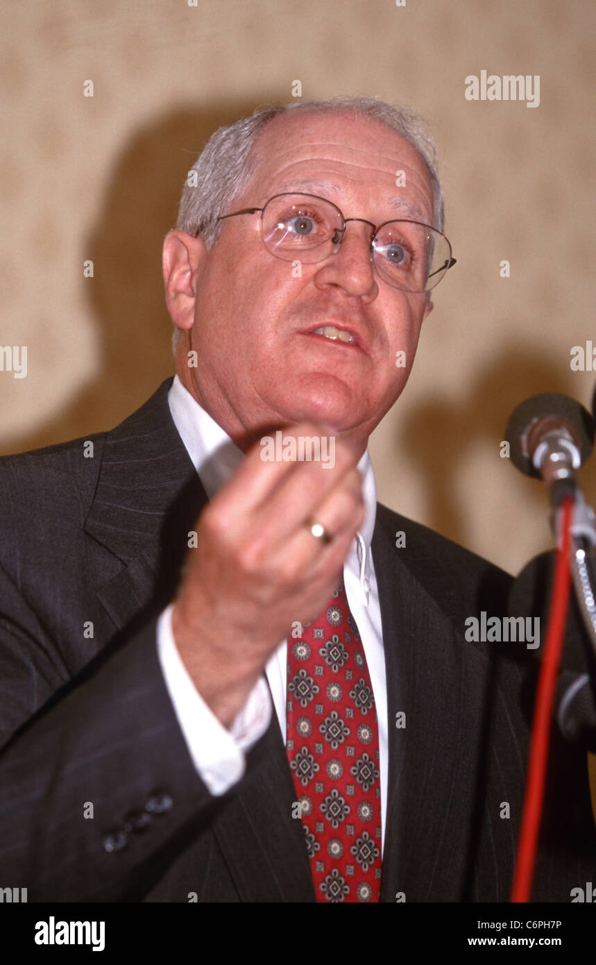 Minnesota Attorney General Hubert Humphrey III, discusses the states lawsuit against tobacco companies June 12,1997 in Washingto Stock Photo