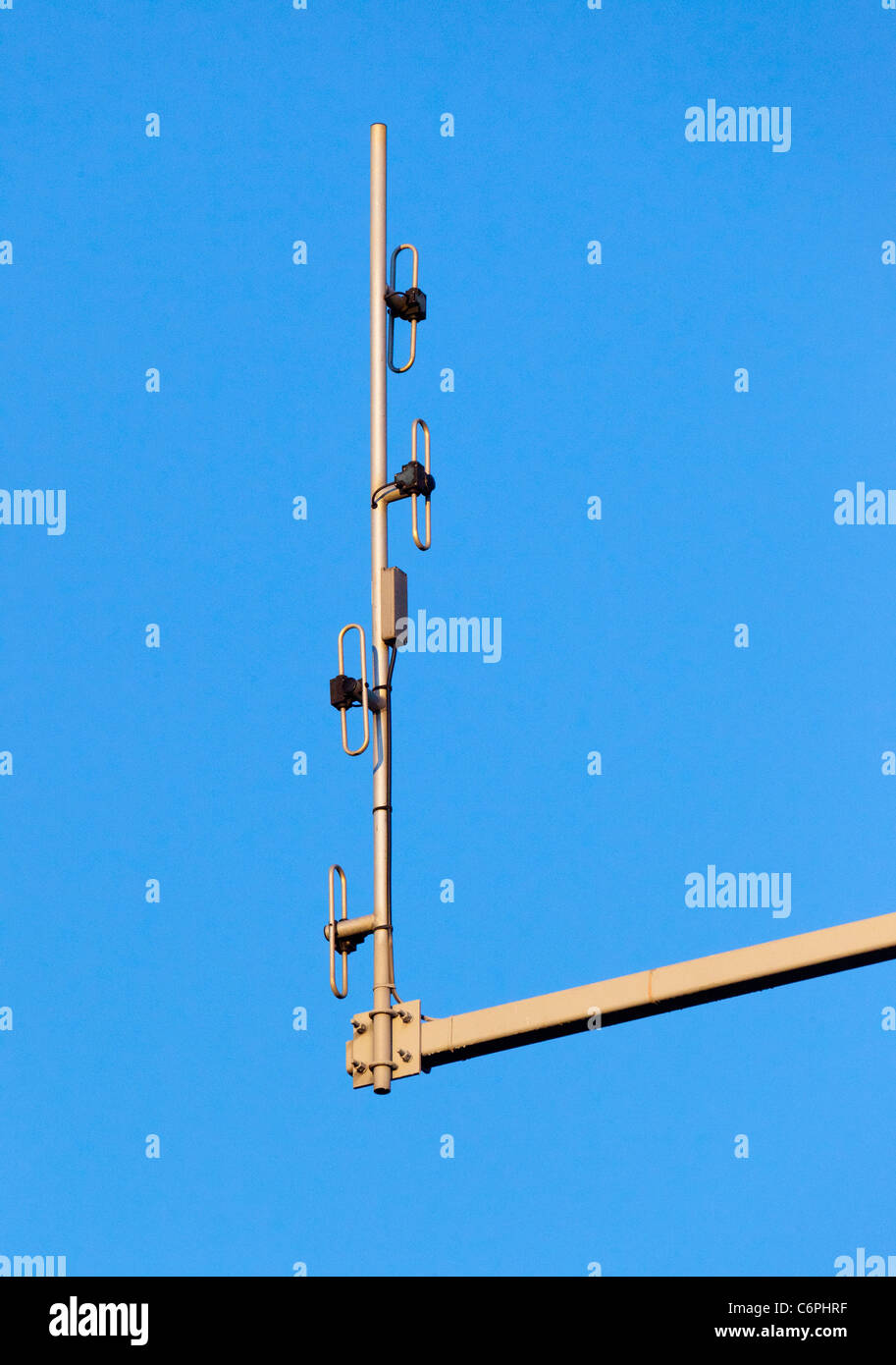 folded dipole UHF antenna aerial array Stock Photo
