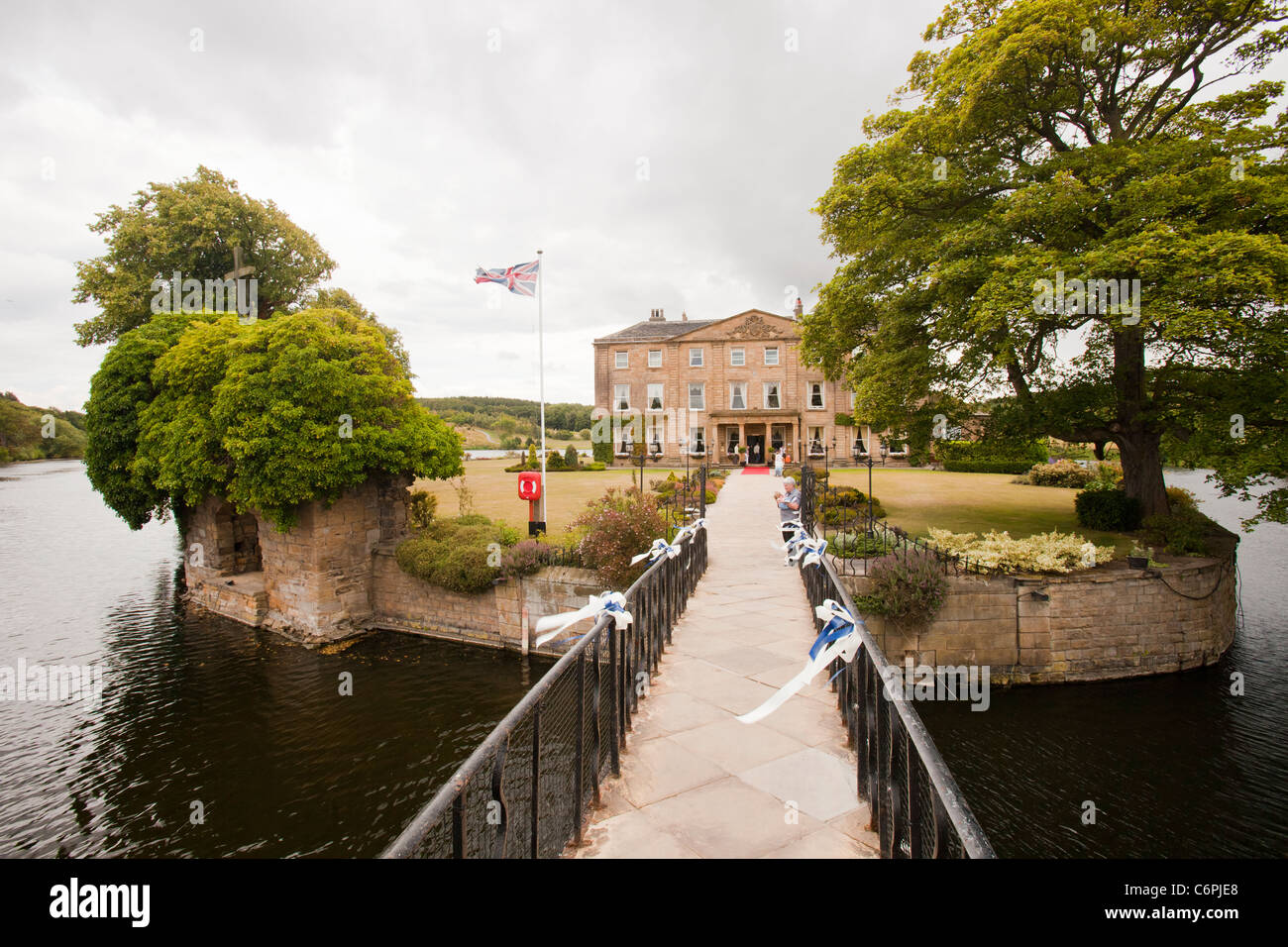 Walton Hall, the home of Charles Waterton, near Wakefield, Yorkshire, UK. Stock Photo