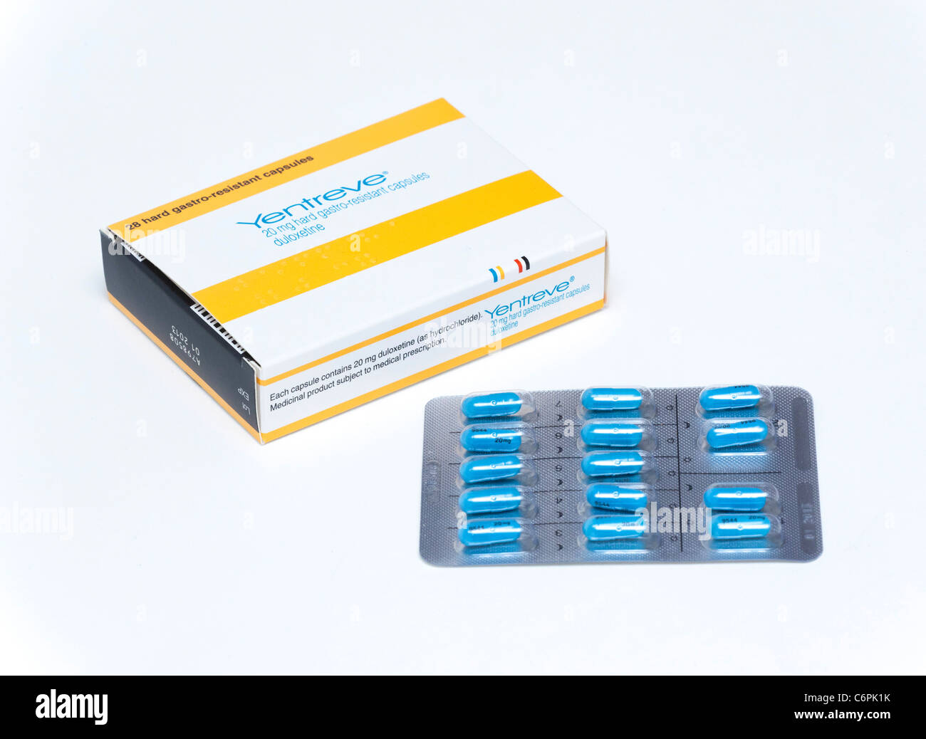 Yentreve / duloxetine pills Stock Photo