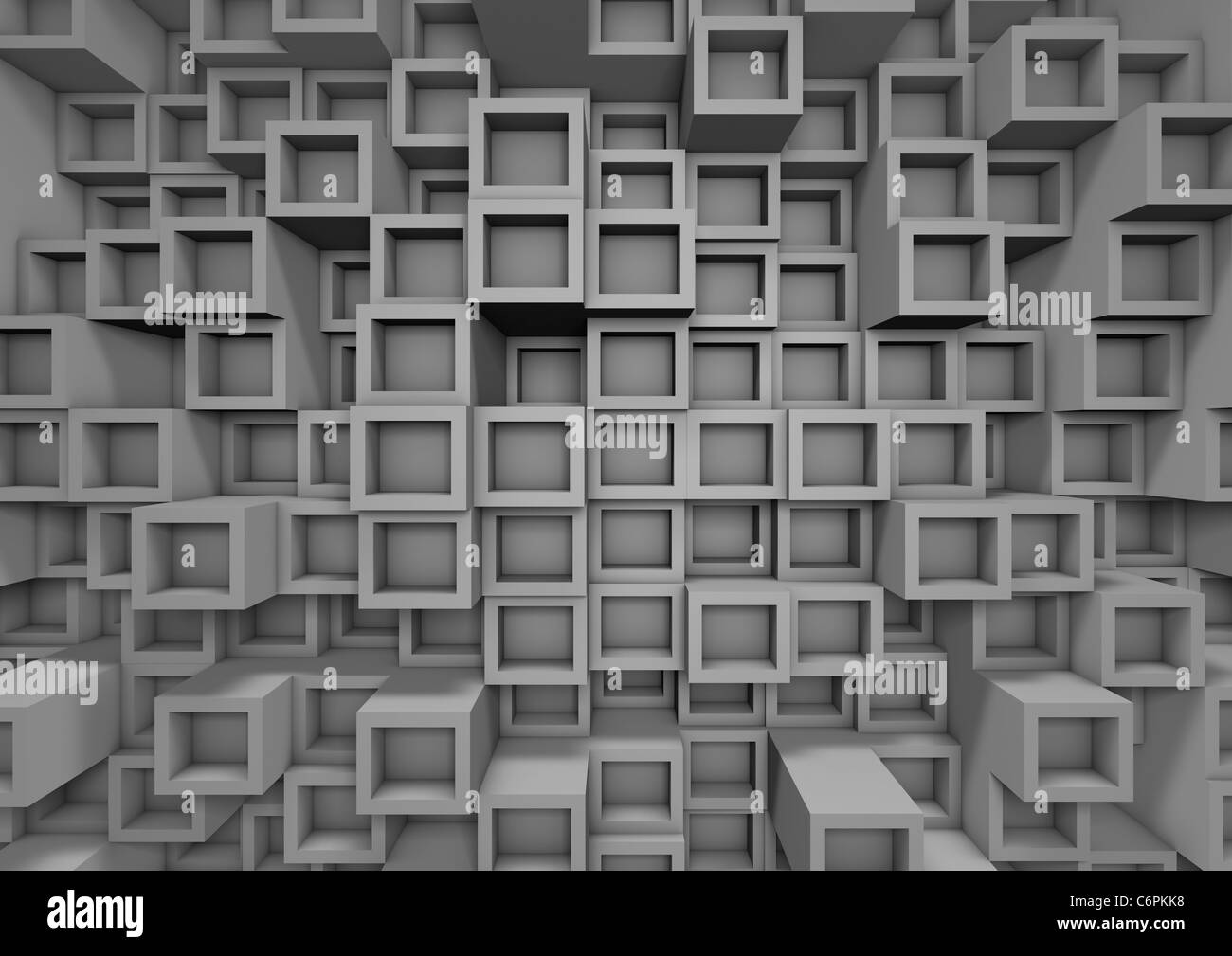 render of an abstract cube wall Stock Photo Alamy