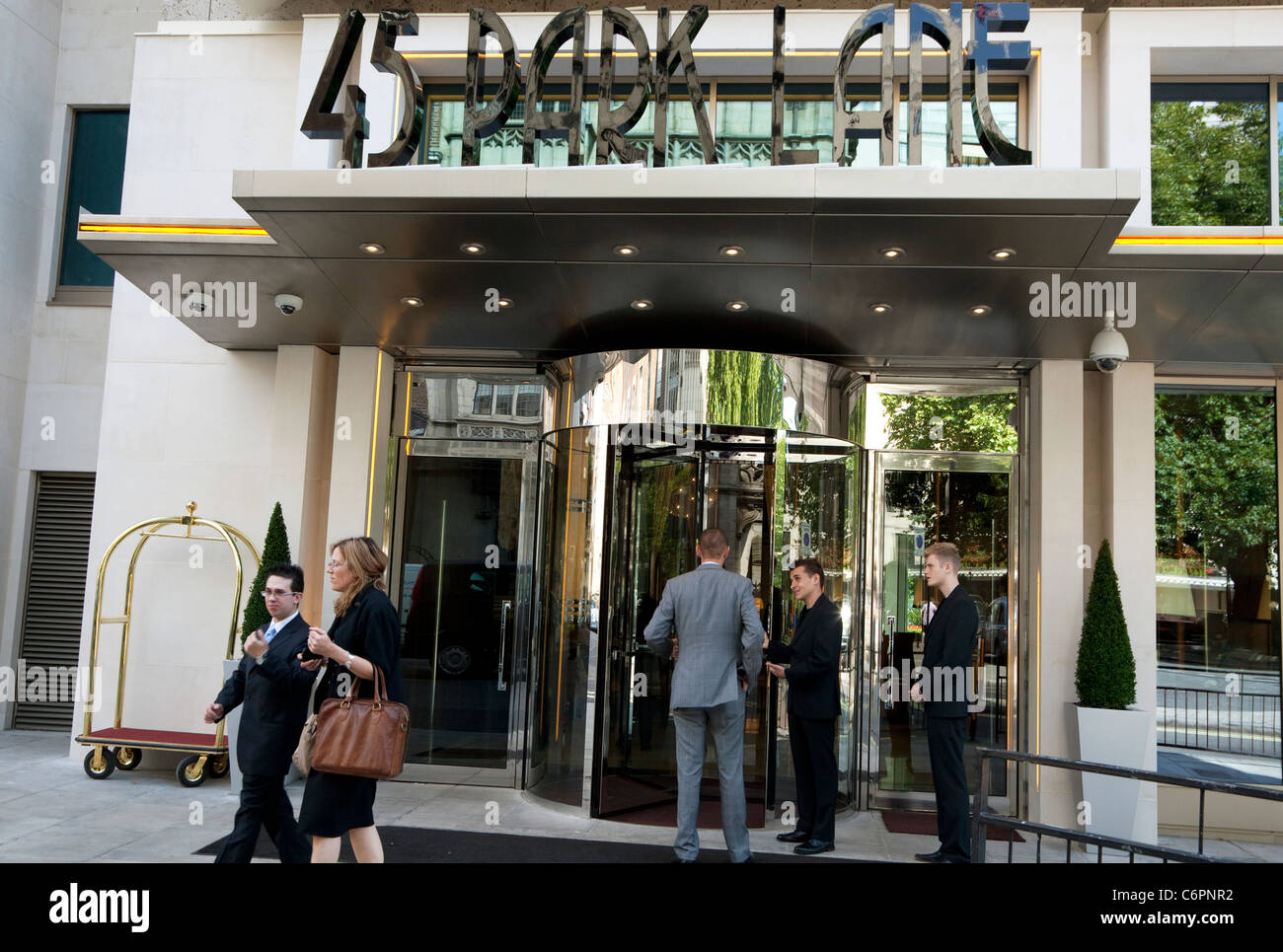 45 Park Lane luxury hotel & Cut restaurant, London Stock Photo