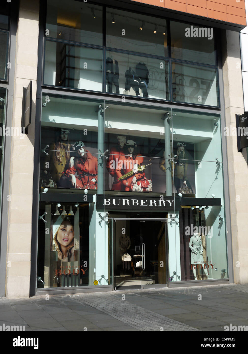 Burberry store at New Cathedral Street in Manchester UK Stock Photo