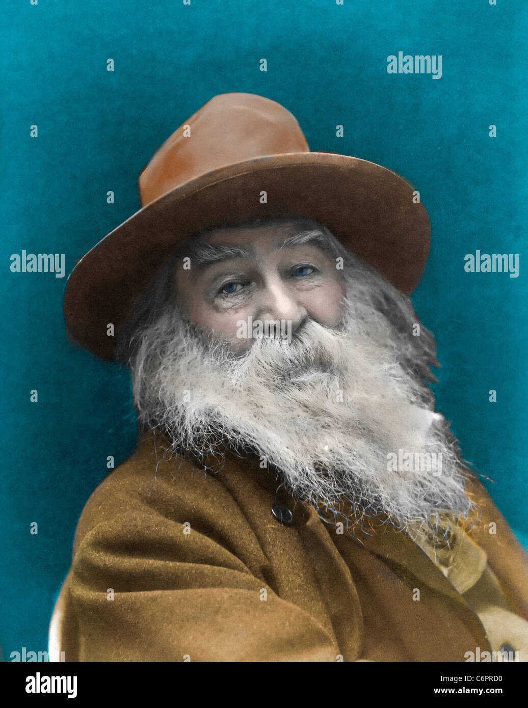 Walt Whitman (1819 - 1892)  - American poet, circa 1887 Stock Photo