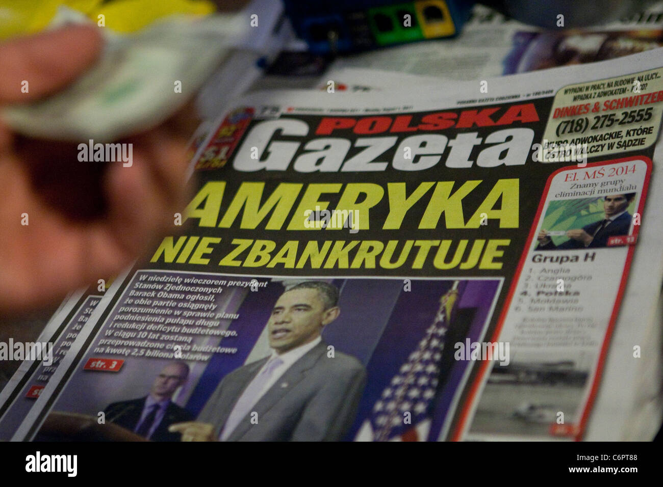 A Polish newspaper is seen in a corner store in the Greenpoint