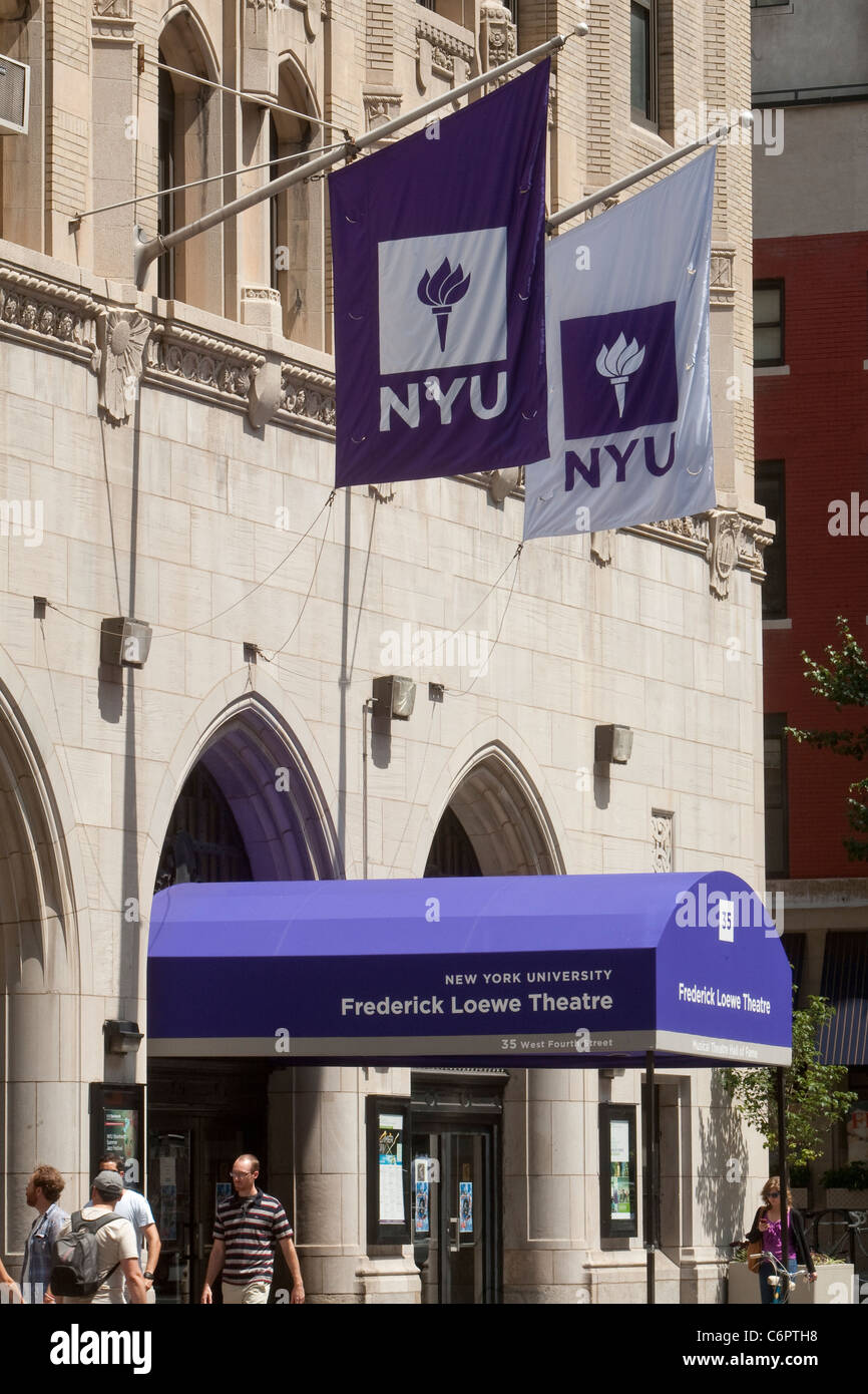 Frederick Loewe Theatre of the New York University is pictured in the New York City borough of Manhattan Stock Photo