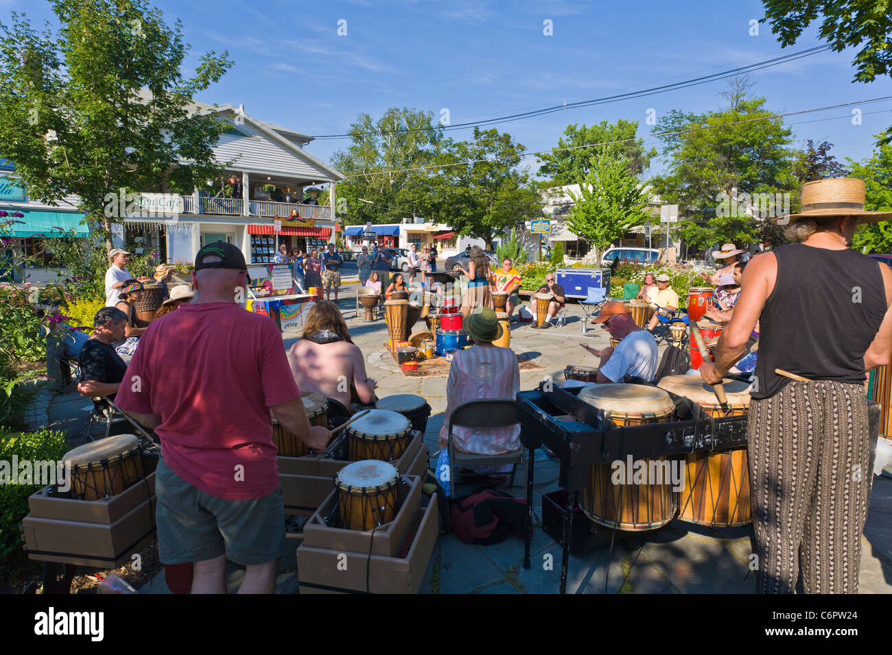 Drum circle in Woodstock New York Stock Photo - Alamy