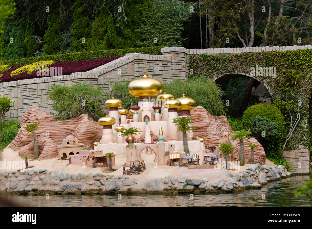 Aladdin Castle at Disneyland Amusement Park in California USA Stock Photo