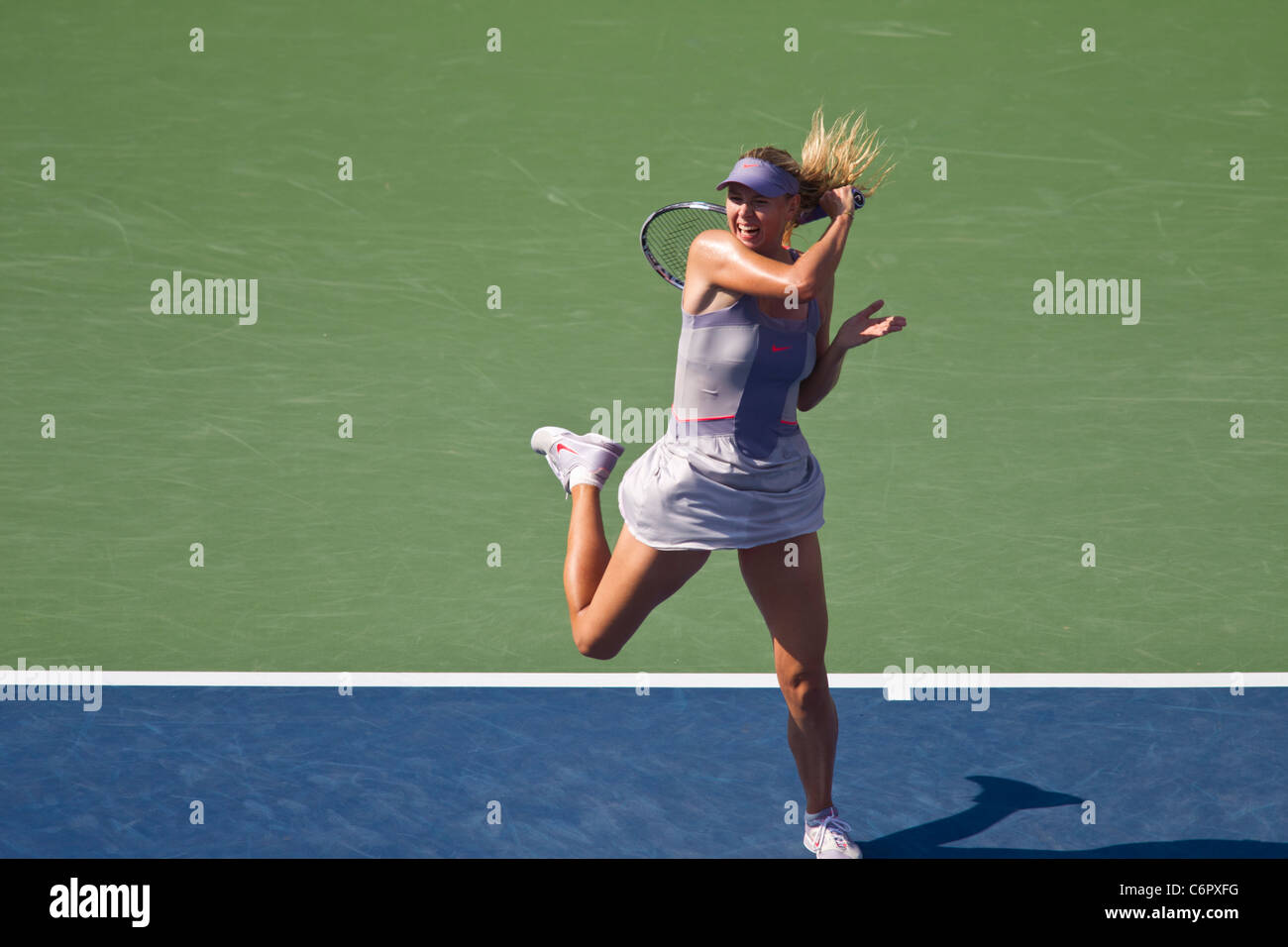 Maria Sharapova (RUS) competing at the 2011 US Open Tennis. Stock Photo