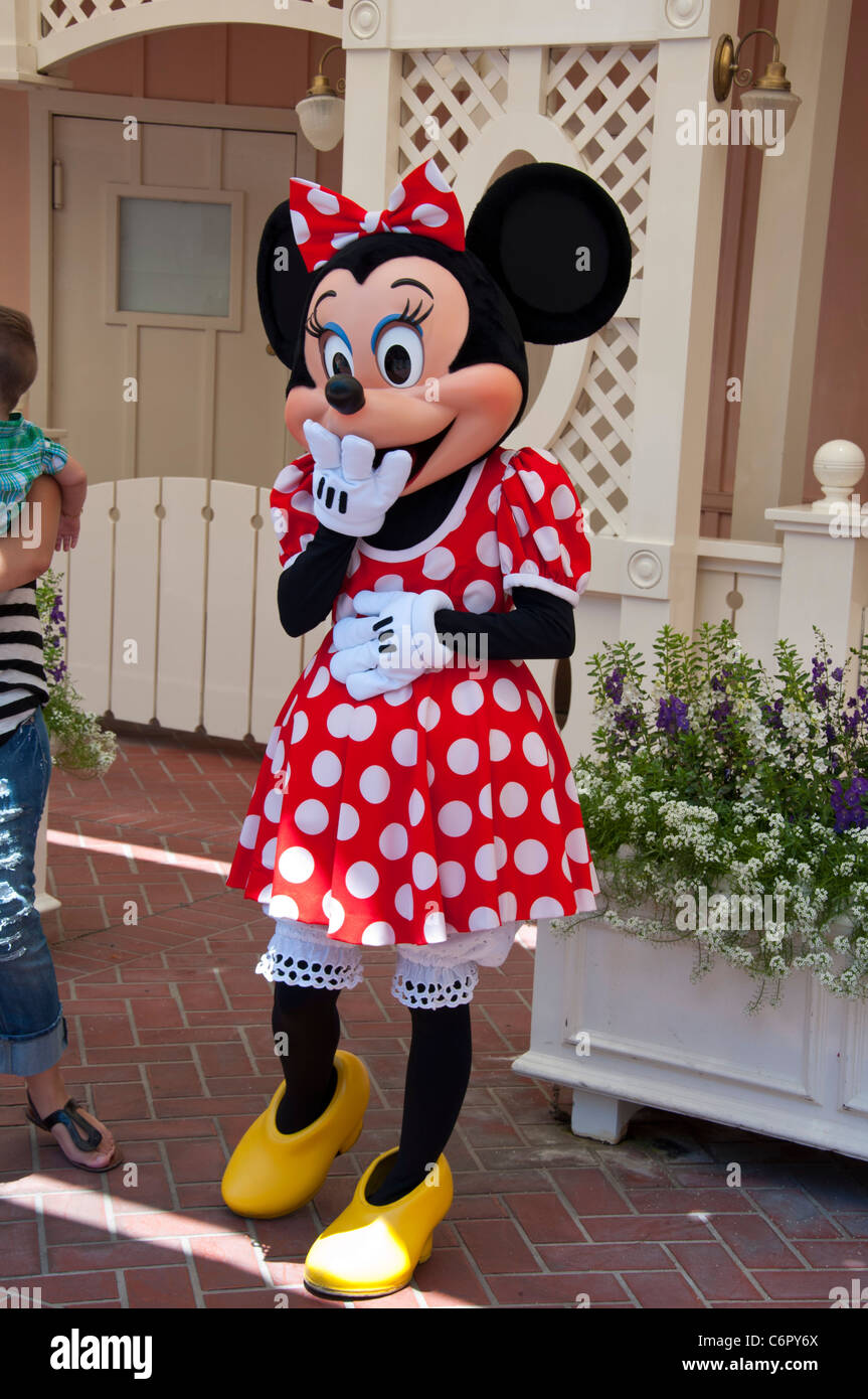 Minnie Mouse Character at Disneyland in Anaheim California Stock Photo