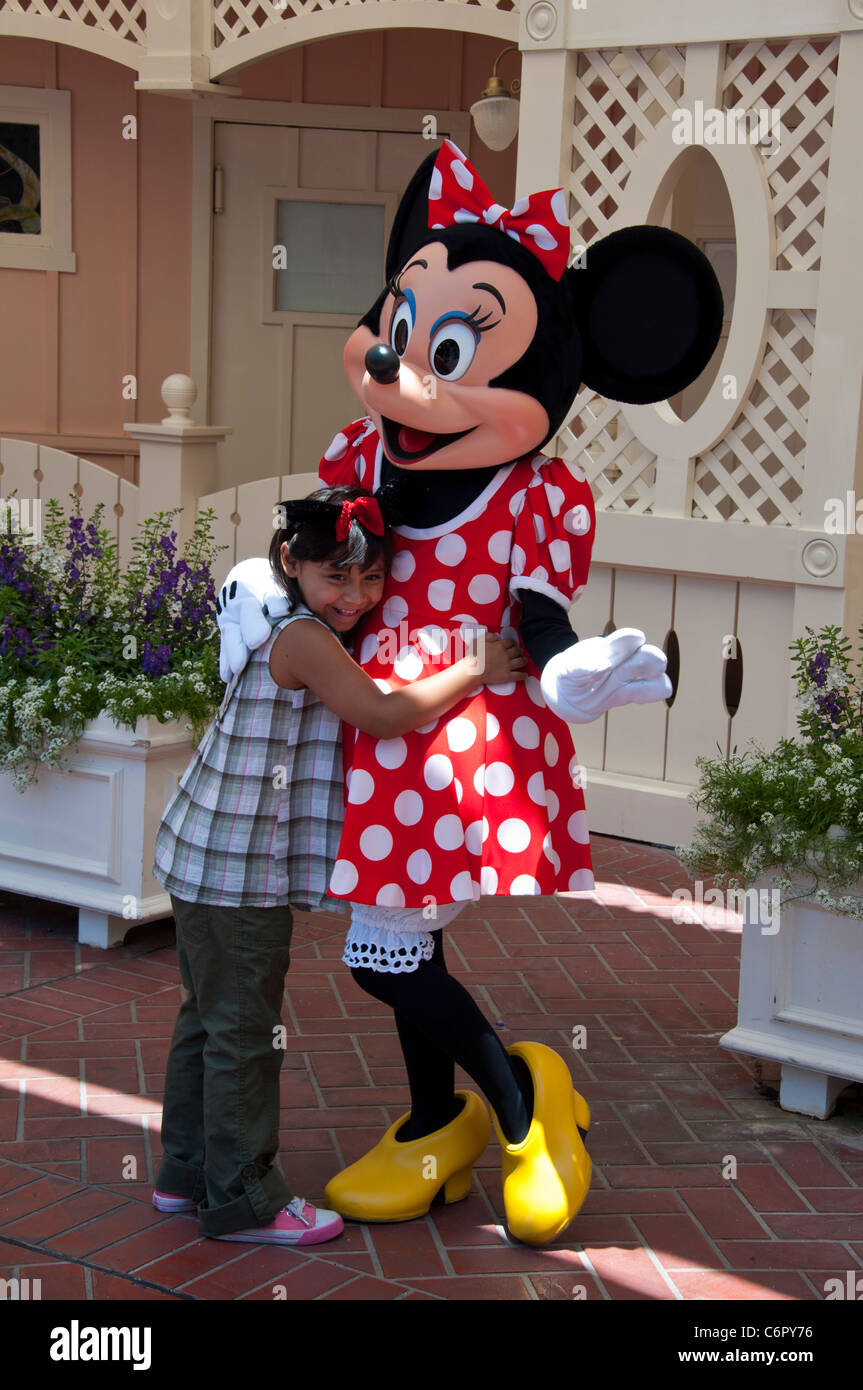 Minnie Mouse Character at Disneyland in Anaheim California Stock Photo