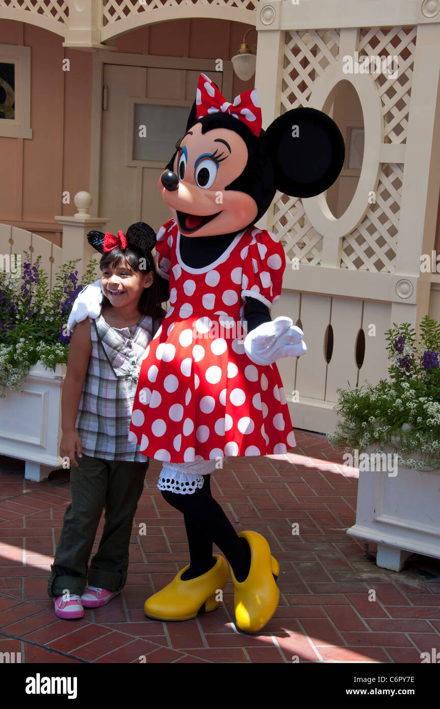 Minnie Mouse Character at Disneyland in Anaheim California Stock Photo -  Alamy
