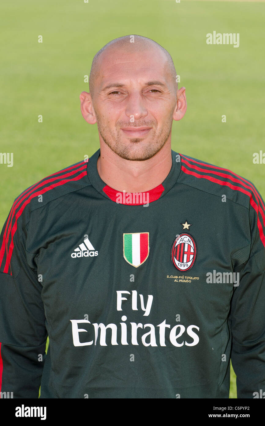 Cristian Abbiati (Milan), AUGUST 25, 2011 - Football / Soccer : AC Milan team photo session in Italy. (Photo by aicfoto/AFLO) Stock Photo