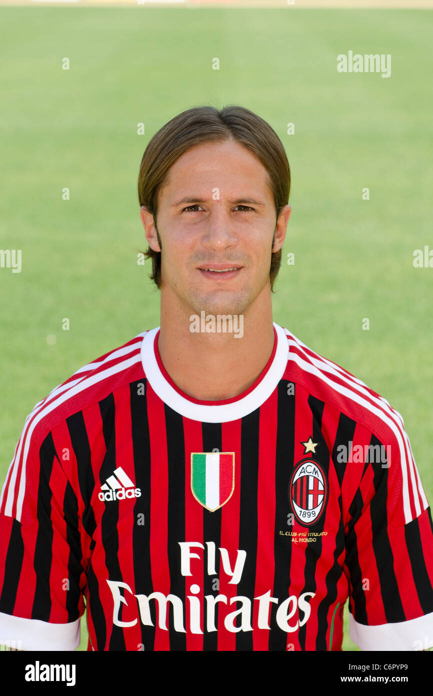 Luca Antonini (Milan), AUGUST 25, 2011 - Football / Soccer : AC Milan team photo session in Italy. (Photo by aicfoto/AFLO) Stock Photo