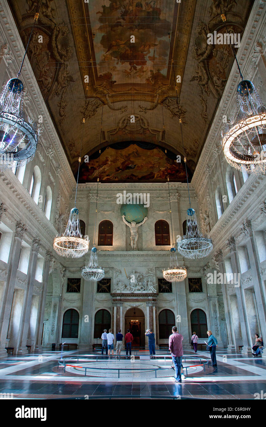 The Citizens' hall in the Royal Palace on Dam Square in Amsterdam Stock Photo