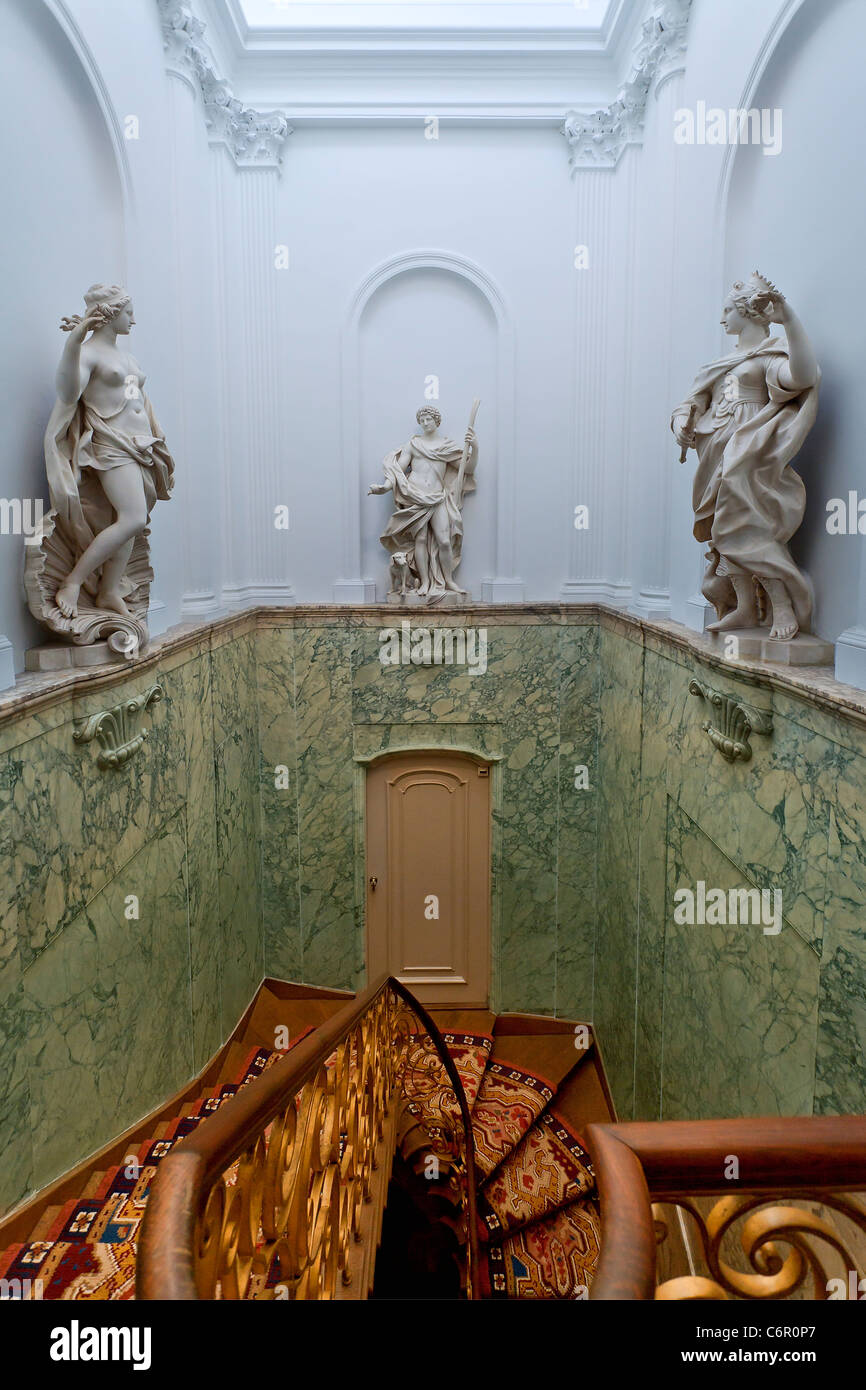 Europe, Netherlands, Amsterdam, Museum Willet-Holthuysen, The Staircase Stock Photo