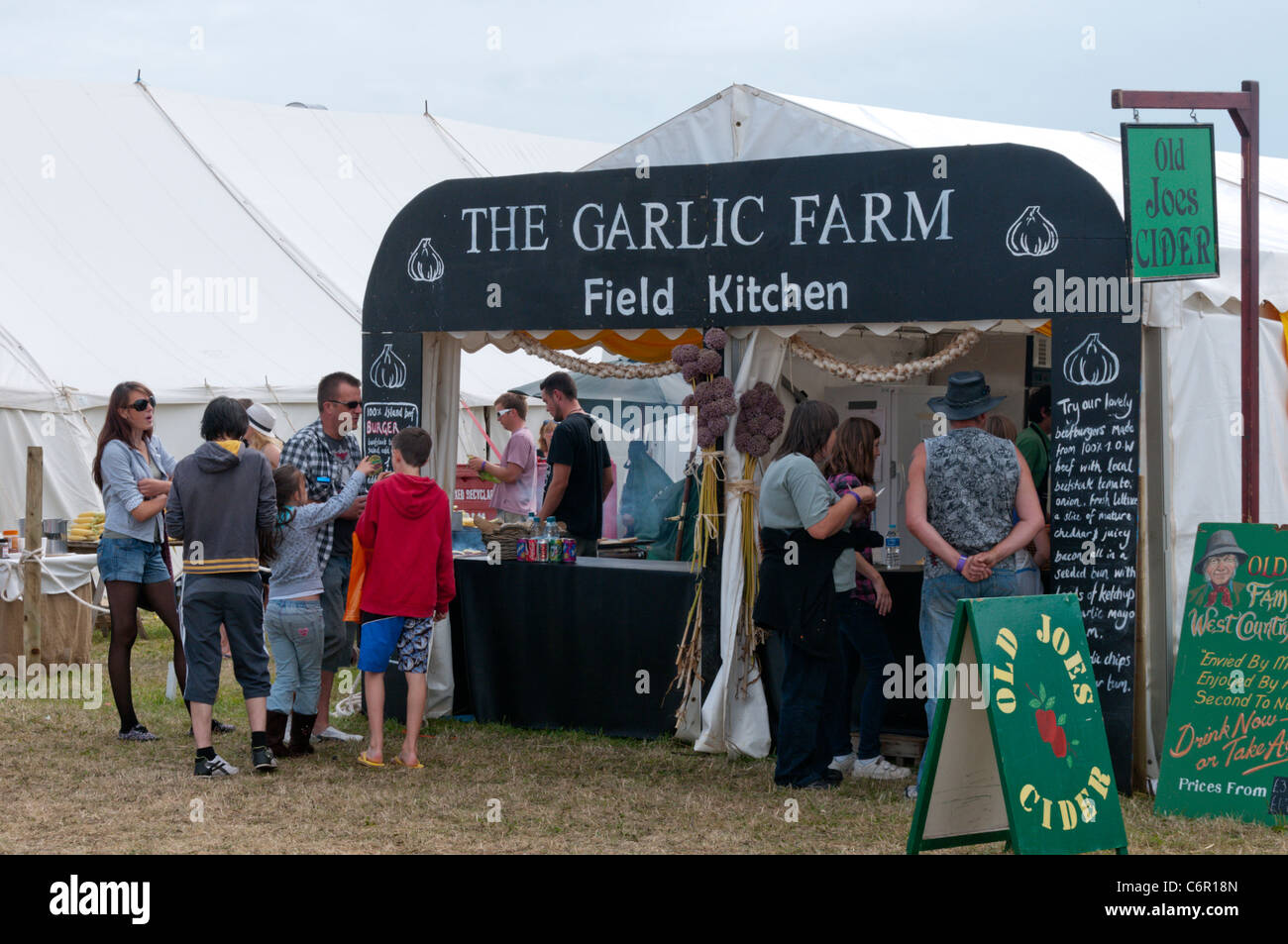 The Garlic Farm field kitchen at the Isle of Wight Garlic Festival