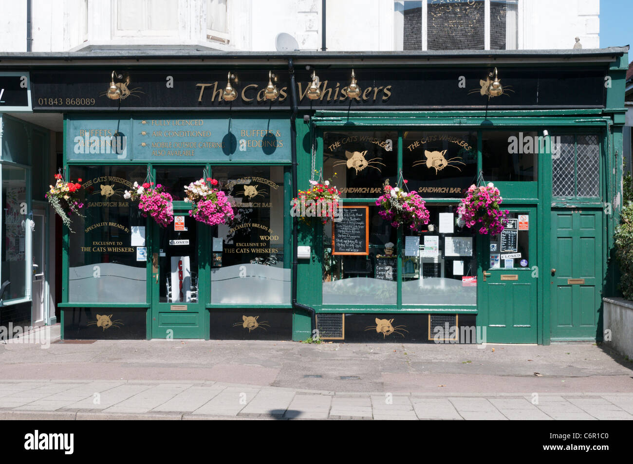 The Cats Whiskers sandwich bar in Broadstairs, Kent. Stock Photo